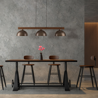 TK LIGHTING CHANDELIER OSLO 6299 3XE27 BROWN