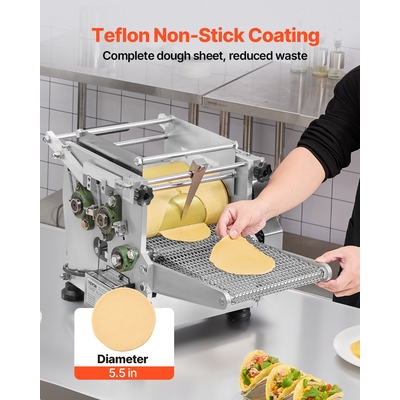 VEVOR Electric Tortilla Maker Automatic Tortilla Making Machine 5,5in Diameter