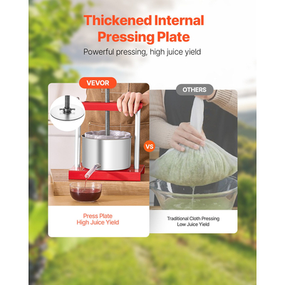 Εγχειρίδιο VEVOR Fruit Wine Press for Wine Making 0,8 Gal/3L Stainless Steel