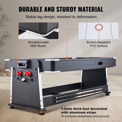 VEVOR 3-σε-1 Περιστρεφόμενο Πολλαπλών Παιχνιδιών Επιτραπέζιο Μπιλιάρδο Πινγκ πονγκ