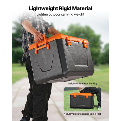 VEVOR Portable Cooler 63 QT Insulated Cooler 90 Can Capacity with Cup Holder