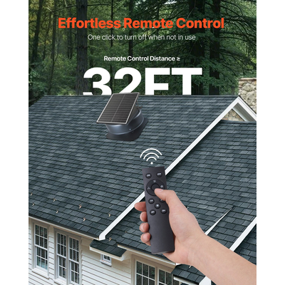 VEVOR Solar Roof Attic Exhaust Fan 42W με Smart Thermostat Remote Control