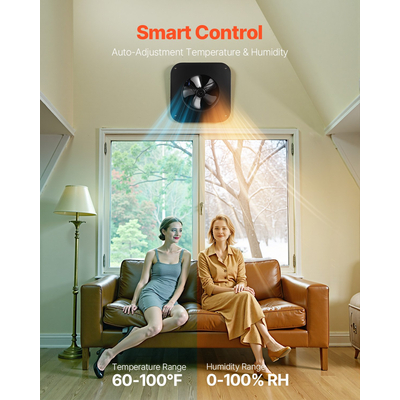 VEVOR Solar Roof Attic Exhaust Fan 50W με Smart Thermostat Remote Control