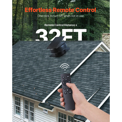 VEVOR Solar Roof Attic Exhaust Fan 50W με Smart Thermostat Remote Control