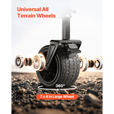 VEVOR Διώροφο πτυσσόμενο καρότσι βαρέως τύπου 300L & 450 lbs