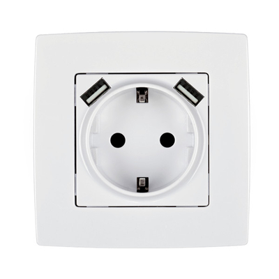 CITY ΠΡΙΖΑ ΣΟΥΚΟ ΒΙΔΩΤΗ + 2 USB ΛΕΥΚΗ