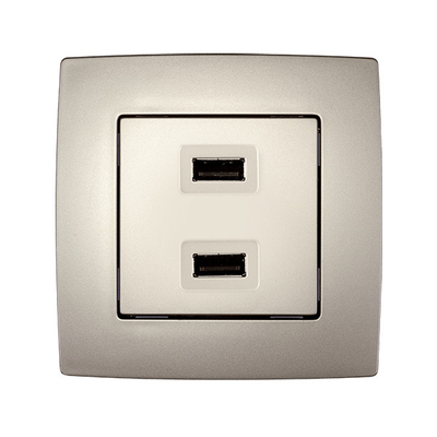 CITY ΔΙΠΛΗ ΠΡΙΖΑ USB ΣΑΜΠΑΝΙΖΕ ΜΕΤΑΛΛΙΖΕ