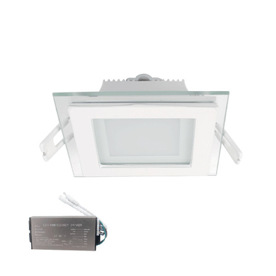 LED ΠΑΝΕΛ ΤΕΤΡΑΓΩΝΟ ΜΕ ΓΥΑΛΙ 6W 2700K+ ΚΙΤ ΑΣΦΑΛΕΙΑΣ