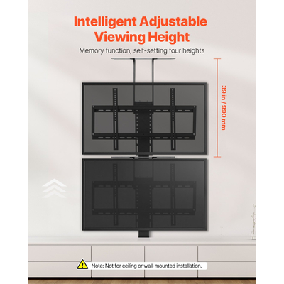 VEVOR Μηχανοκίνητη βάση στήριξης ανύψωσης τηλεόρασης με τηλεχειριστήριο για 32-70 στην τηλεόραση