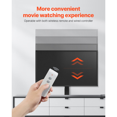 VEVOR Μηχανοκίνητη βάση στήριξης ανύψωσης τηλεόρασης με τηλεχειριστήριο για 32-70 στην τηλεόραση