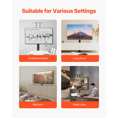 VEVOR Μηχανοκίνητη βάση στήριξης ανύψωσης τηλεόρασης με τηλεχειριστήριο για 32-70 στην τηλεόραση