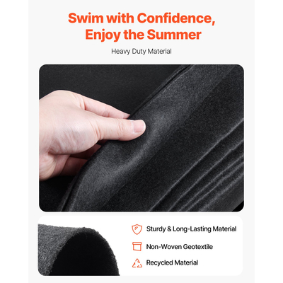 VEVOR 12x24ft ορθογώνιο μαξιλάρι πισίνας βαρέως τύπου χαλάκι πισίνας αποτρέπει τρυπήματα