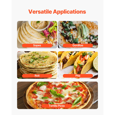 VEVOR Electric Tortilla Maker Automatic Corn Tortilla Making Machine (4 + 6 in)