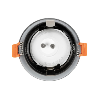 GloboStar® 60890 GASPAR Χωνευτό Στρόγγυλο Σποτ Οροφής για Λάμπα MR16/GU10 IP65 - Αλουμίνιο & Γυαλί - Φ8.5 x Υ4.2cm - Ασημί & Διάφανο - 5 Χρόνια Εγγύηση