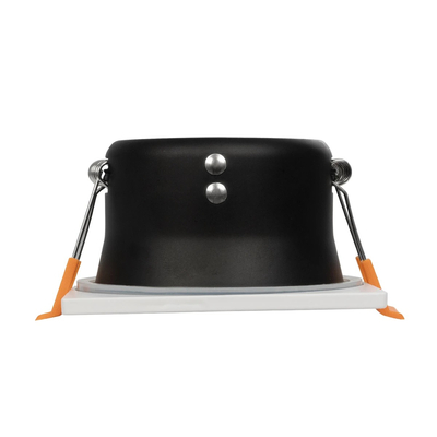 GloboStar® 60896 GASPAR Χωνευτό Τετράγωνο Σποτ Οροφής για Λάμπα MR16/GU10 IP65 - Αλουμίνιο & Γυαλί - Φ8.5 x Υ4.4cm - Λευκό & Διάφανο - 5 Χρόνια Εγγύηση