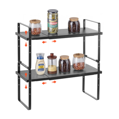 VEVOR 2 Tier Organizer Ντουλάπα Ράφια Πάγκος Ράφια Ατσάλινη θήκη μπαχαρικών