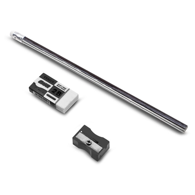 Σετ Μολύβια+Σβήστρα+Ξύστρα (14 τμχ.) Μαύρα