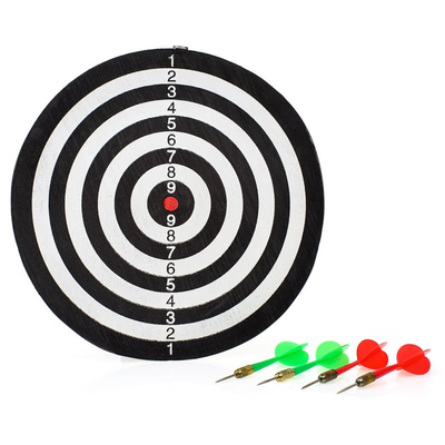 Στόχος Διπλής Όψης με 4 Βελάκια