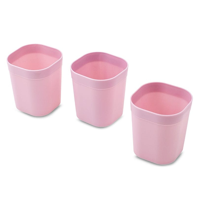 3 Θήκες Μικροεργαλείων Εργαστηρίου 390ml Ροζ