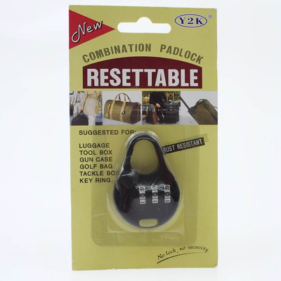 Κλειδαριά Ταξιδίου Οβάλ Μαύρη