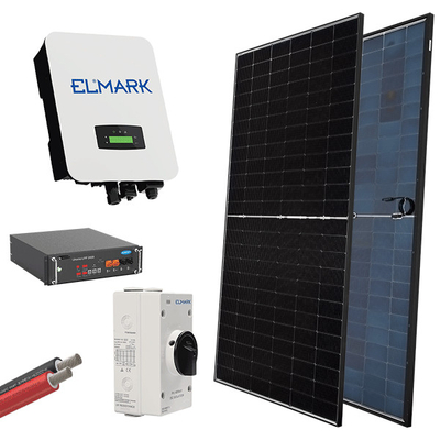 HYBRID Solar System Set 1P/5kW με Πάνελ 580W & Μπαταρία LiFePO4 – ELMARK