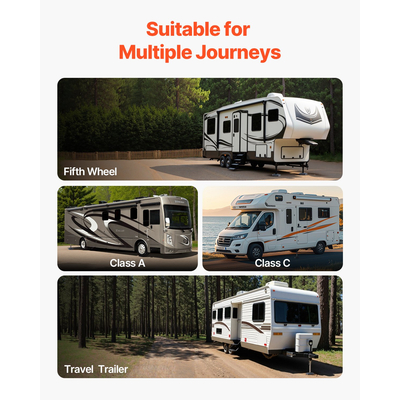 RV Leveling Pads 5000lbs 4 Pcs Rubber Trailer Jack Pads για 10" στρογγυλά πόδια