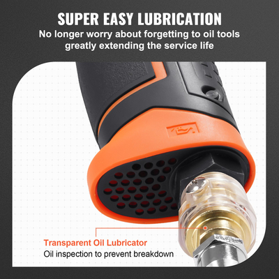 VEVOR 1,27 εκ. κλειδί κρούσης αέρα, υψηλή ροπή έως 1898,15 N·m, Ελαφρύ 2,1 κιλά Σχεδιασμός πνευματικό πιστόλι κρούσης με 11-τμχ 1,27 εκ. Σετ CR-V Steel Impact Socket & θήκη μεταφοράς