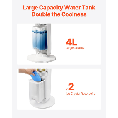 VEVOR 40" ταλαντευόμενος ανεμιστήρας πύργου 24ωρου χρονοδιακόπτη 23,3 πόδια/δευτ. Ταχύτητα με τηλεχειριστήριο