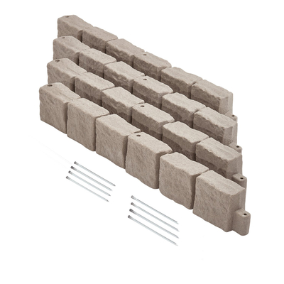VEVOR Fake Stone Landscape Edge 46,8x3,9 in Lawn Edge Ανθεκτικά στο ξεθώριασμα