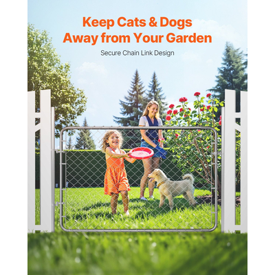 VEVOR Chain Link Fence Gate Fit 2,2-6 ft x 6 ft Garden Gate Posts Δεν περιλαμβάνονται