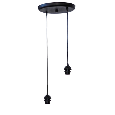 Φωτιστικό ανισόπεδο E/27 PENDEL 2/L RING BLACK ΣΚΕΛΕΤΟΣ