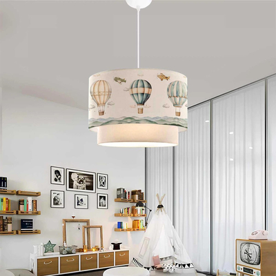 GloboStar® BALLON 204-0121 Παιδικό Κρεμαστό Φωτιστικό Φιγούρα Μονόφωτο 1 x E27 IP20 Πολύχρωμο Ύφασμα - Μ30 x Π30 x Υ70cm
