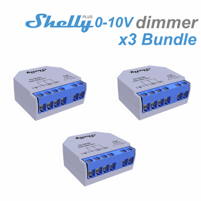 Shelly Plus 0-10V Dimmer x3 Bundle | Shelly Plus 0-10V Dimmer x3 Bundle