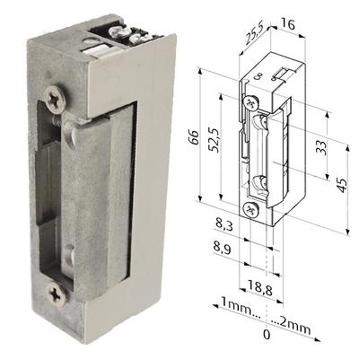 ELECTROMAGNETIC STRIKE PLATES 8-16V AC/DC