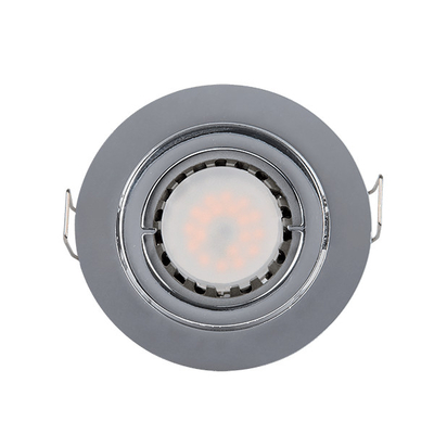 LED ΣΠΟΤ ΜΕΤΑΛΛΙΚΟ ΣΤΡΟΓΓΥΛΟ PAR 16 5.5W 2700-3000K ΝΙΚΕΛ ΜΑΤ