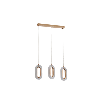 ΦΩΤΙΣΤΙΚΟ ΚΡΕΜΑΣΤΟ ΑΛΟΥΜΙΝΙΟ 3ΦΩΤΟ LED 26W 3000K 570X1250mm 2254Lm ΡΟΖ ΧΡΥΣΟ ARTE ILLUMINA KRIKO