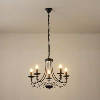 ΦΩΤΙΣΤΙΚΟ ΚΡΕΜΑΣΤΟ ΔΙΑΦΑΝΕΣ ΓΥΑΛΙ 5ΦΩΤΟ 5XE14 MAX 15W 470X630mm ΜΑΥΡΟ ARTE ILLUMINA KRISTALLO