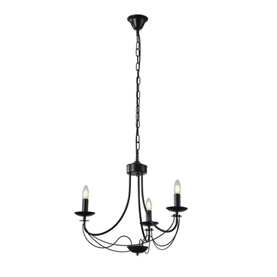 ΦΩΤΙΣΤΙΚΟ ΚΡΕΜΑΣΤΟ ΜΕΤΑΛΛΟ 3ΦΩΤΟ 3XE14 MAX 15W 470X600mm ΜΑΥΡΟ ΔΙΑΦΑΝΕΣ ΓΥΑΛΙ ARTE ILLUMINA KRISTALLO