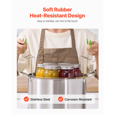 Δοχείο κονσερβοποίησης VEVOR με σχάρα και γυάλινο καπάκι 21 QT από ανοξείδωτο ατσάλι Κονσερβοποιία για μπάνιο με νερό