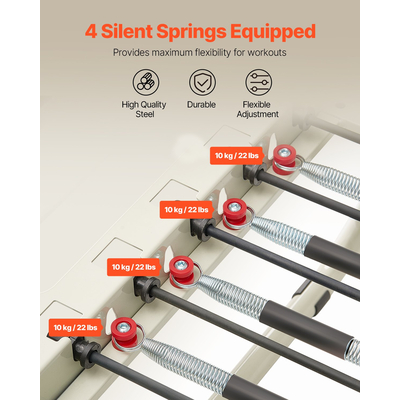 Εξοπλισμός γυμναστικής για το σπίτι VEVOR Foldable Pilates Reformer Pilates