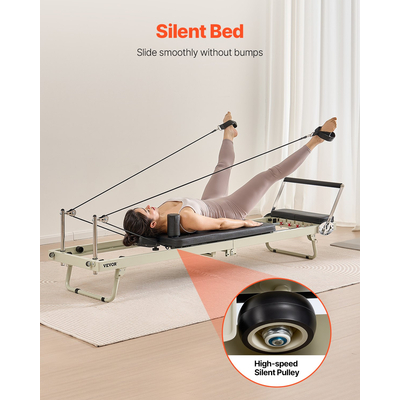Εξοπλισμός γυμναστικής για το σπίτι VEVOR Foldable Pilates Reformer Pilates
