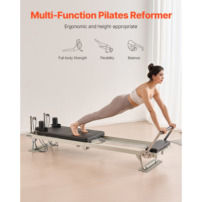 Εξοπλισμός γυμναστικής για το σπίτι VEVOR Foldable Pilates Reformer Pilates