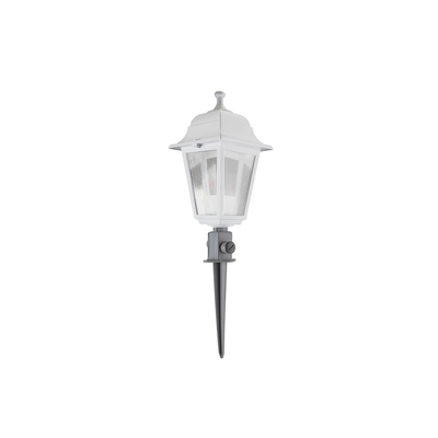 GloboStar® VITRO 203-0203 Vintage Καρφωτό Φωτιστικό Φαναράκι Μονόφωτο 1 x E27 IP44 Λευκό Πλαστικό Σώμα - Μ16 x Π16 x Υ51cm