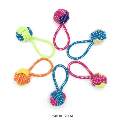 Παιχνίδι σκύλου σχοινί με μπάλα - 20cm - 12pcs - 550530