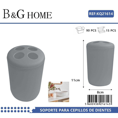 Θήκη οδοντόβουρτσας πλαστική - Grey - 21614