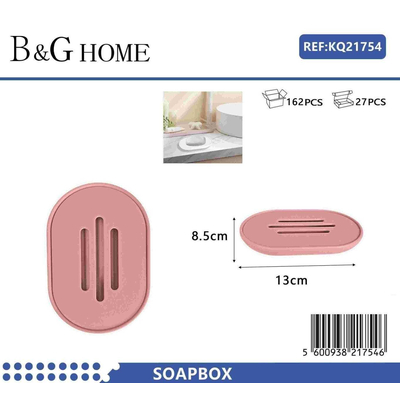 Σαπουνοθήκη μπάνιου πλαστική - Pink - 21754