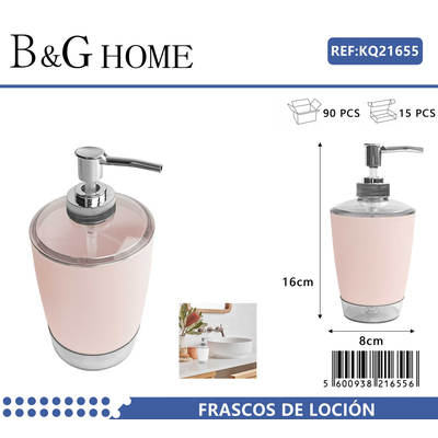 Θήκη κρεμοσάπουνου Dispenser πλαστική - Light Pink - 21655