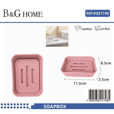 Σαπουνοθήκη μπάνιου πλαστική - Pink - 21748