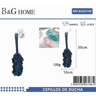 Σφουγγάρι μπάνιου δίχτυ με λαβή - Blue - 26188