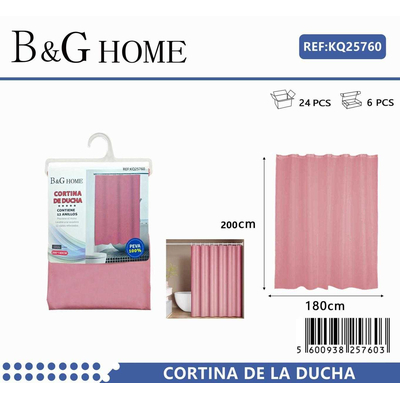 Κουρτίνα μπάνιου - Pink - 1.8x2m - 25760